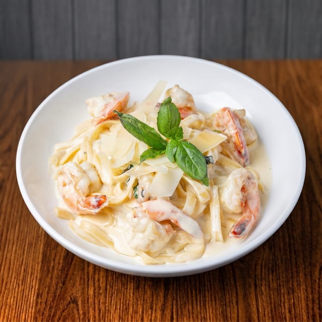 Creamy Alfredo Fettuccine.